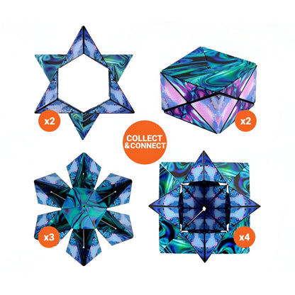 Puzzle Toy Magnetic Shape Shifting Cube Geometry Brain Teaser