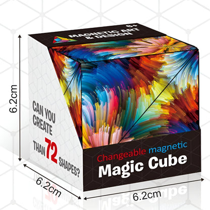 Puzzle Toy Magnetic Shape Shifting Cube Geometry Brain Teaser
