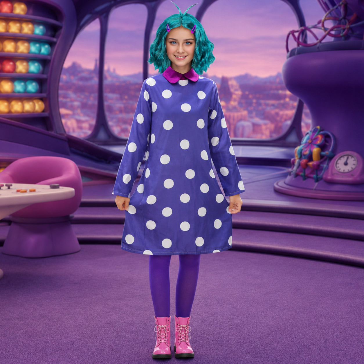 Character Costume Halloween Long Sleeved Dress Outfit