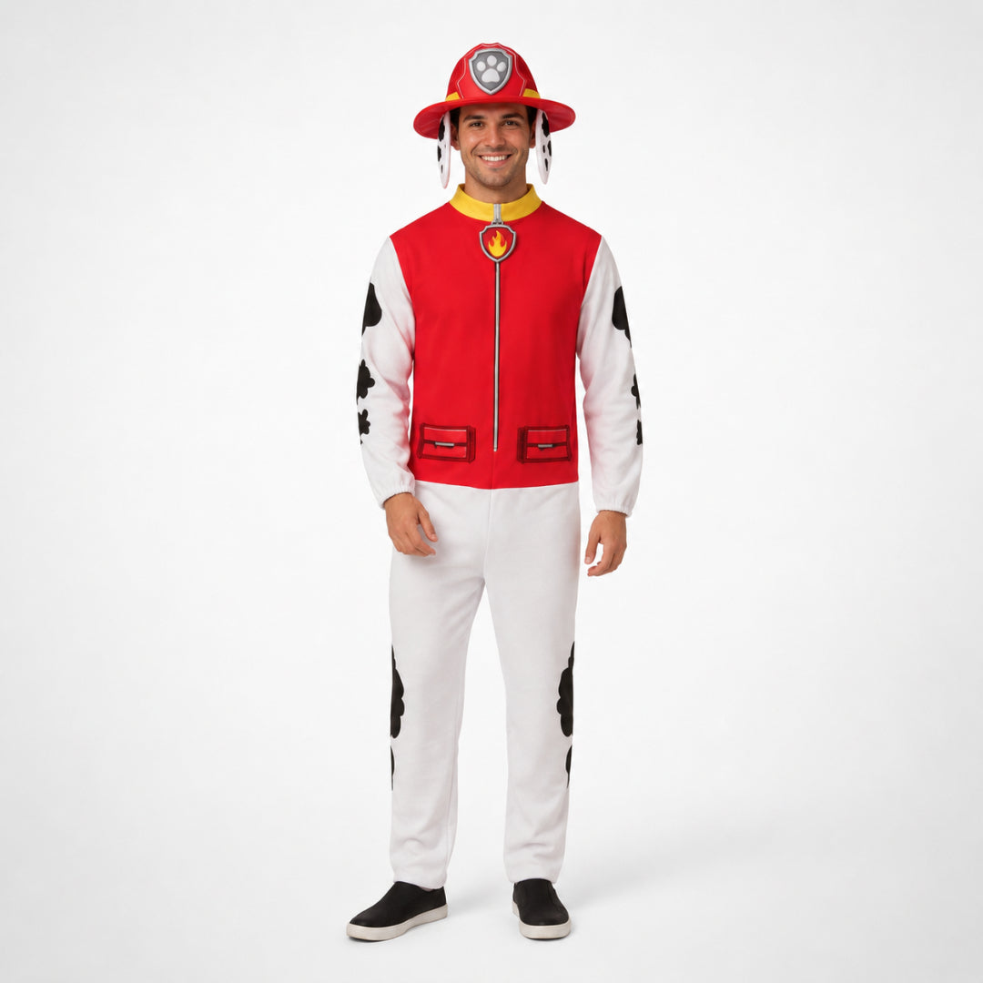 Costume Jumpsuit Firefighter Dog Adult Character Outfit