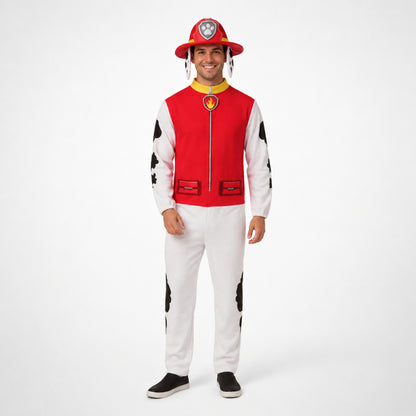 Costume Jumpsuit Firefighter Dog Adult Character Outfit