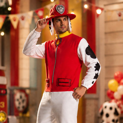 Costume Jumpsuit Firefighter Dog Adult Character Outfit