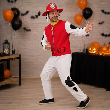 Costume Jumpsuit Firefighter Dog Adult Character Outfit