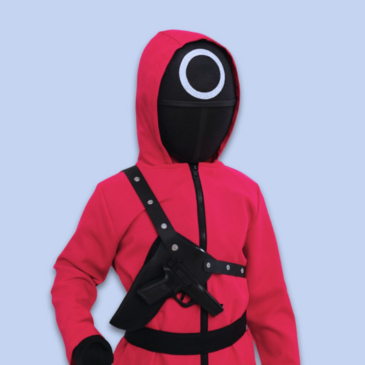 Kids Costume Guard Jumpsuit Hooded Party Cosplay Outfit