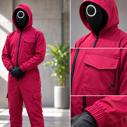 Costume Jumpsuit Guard Outfit Hooded Party Cosplay Costume