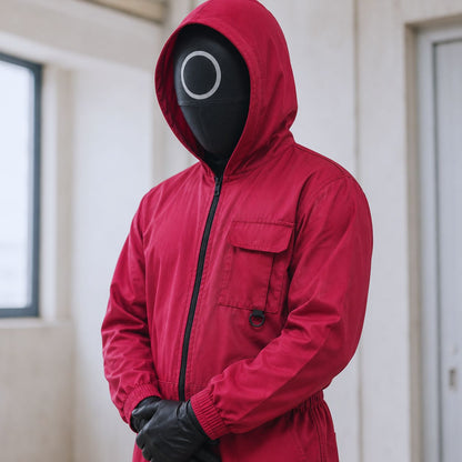 Costume Jumpsuit Guard Outfit Hooded Party Cosplay Costume