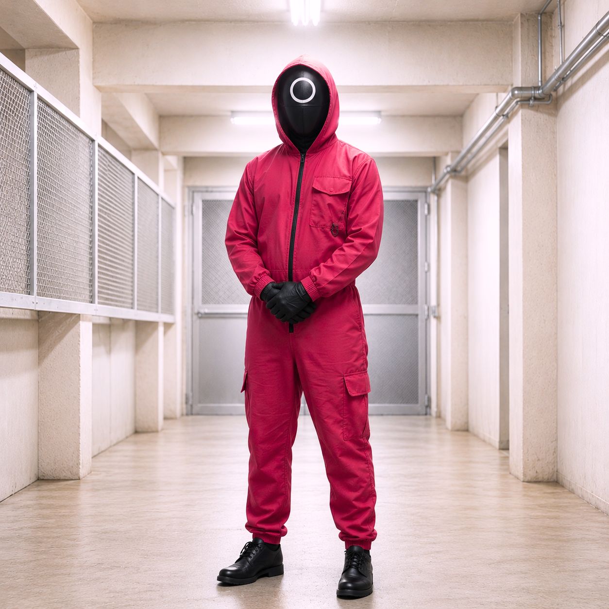 Costume Jumpsuit Guard Outfit Hooded Party Cosplay Costume