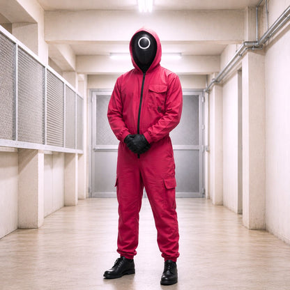 Costume Jumpsuit Guard Outfit Hooded Party Cosplay Costume