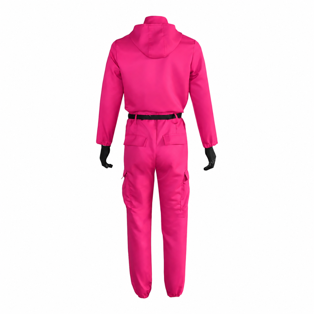 Costume Jumpsuit Hooded Outfit Zip Front Party Costume
