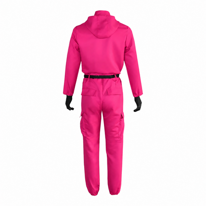 Costume Jumpsuit Hooded Outfit Zip Front Party Costume