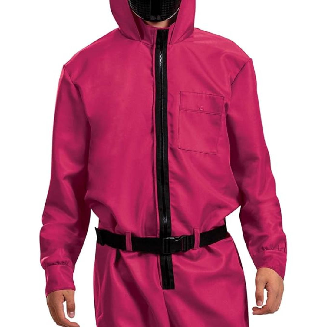Costume Jumpsuit Hooded Outfit Zip Front Party Costume