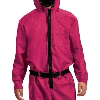 Costume Jumpsuit Hooded Outfit Zip Front Party Costume