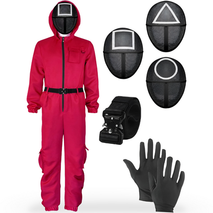 Kids Costume Set Guard Cosplay Jumpsuit Mask Outfit