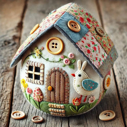 Patchwork Felt Egg House Craft Kit Diy Home Decor Projects