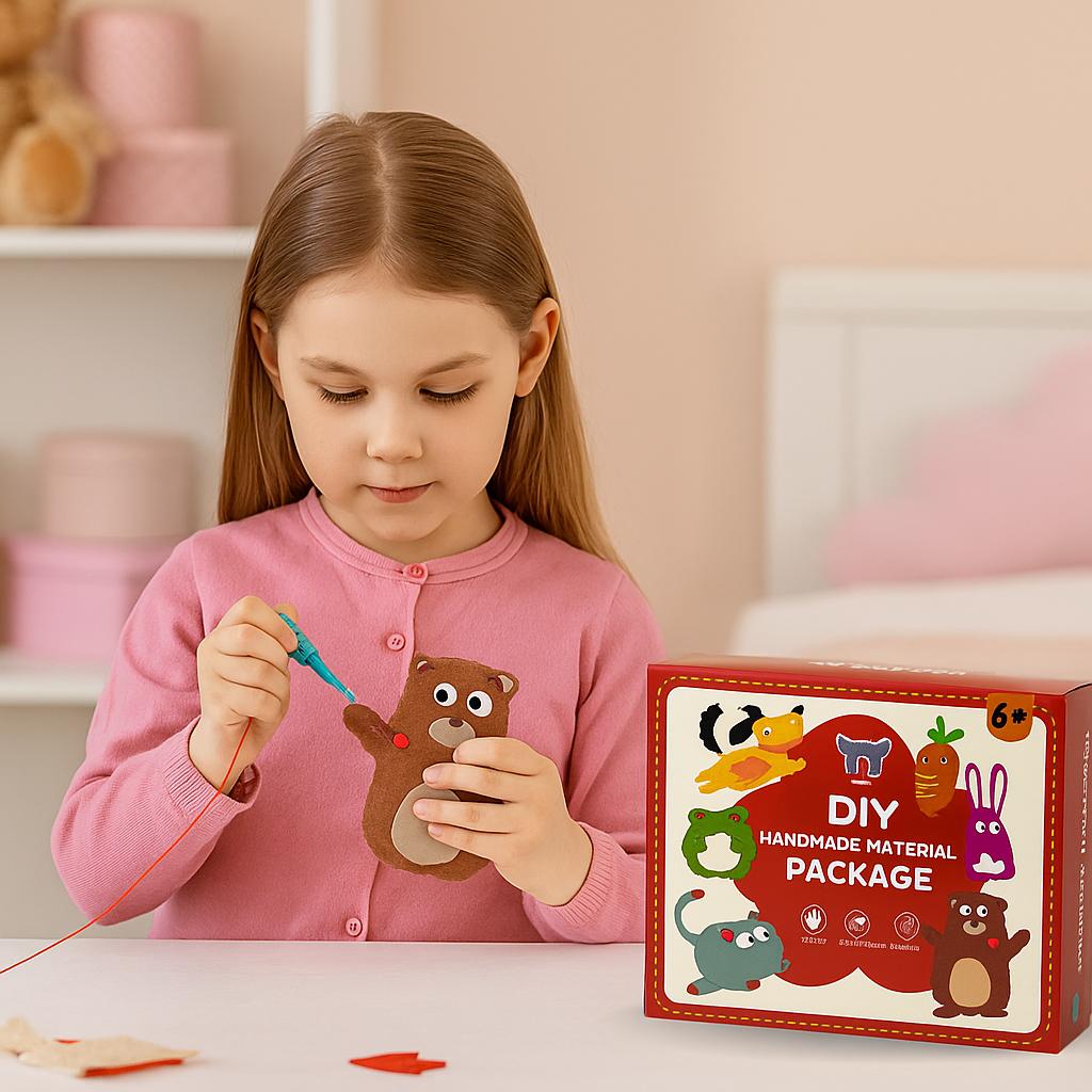 DIY Felt Animal Sewing Kit Creative Craft for Kids 0