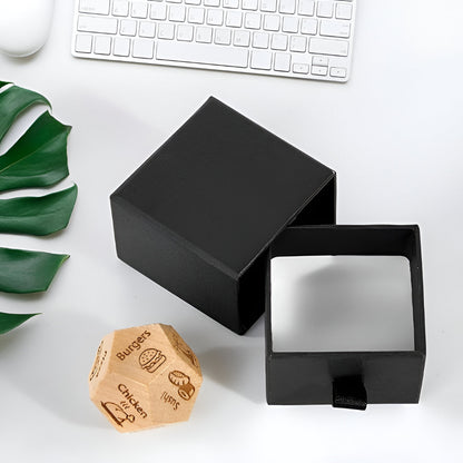 Dice Game Wooden Food Choice Decision Cube