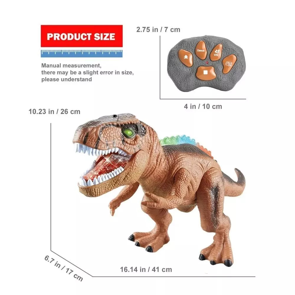 Dinosaur Toy Remote Control Walking Light Up Interactive