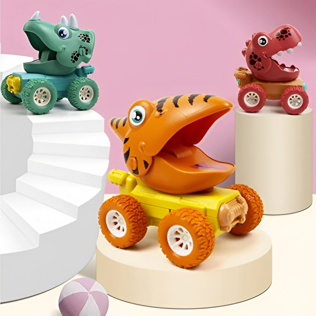 Dinosaur Toys Push Go Race Cars Toddler Vehicle Set