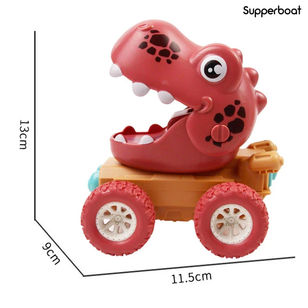 Dinosaur Push and Drive Monster Truck Toy for Kids 4