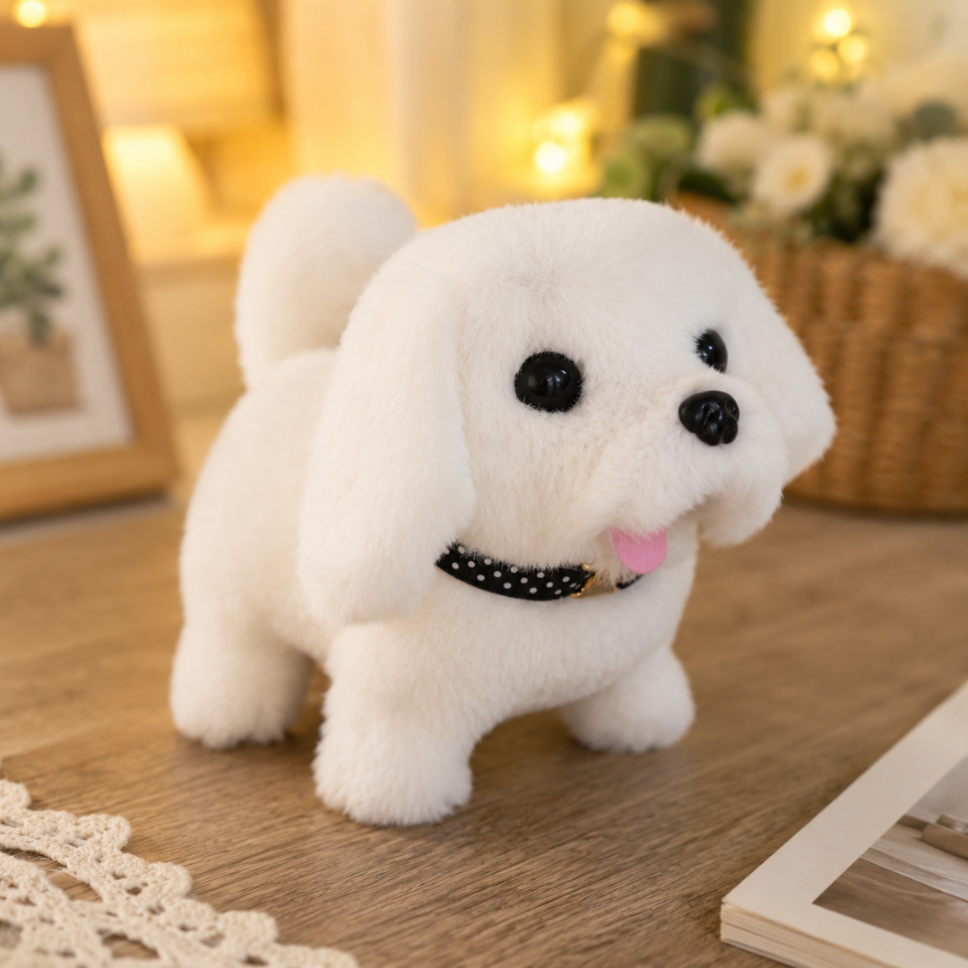 Dog Toy Interactive Plush Walking Barking Puppy Companion Toy