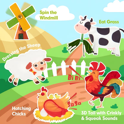 Educational Toys Montessori Farm Story Book Toddlers