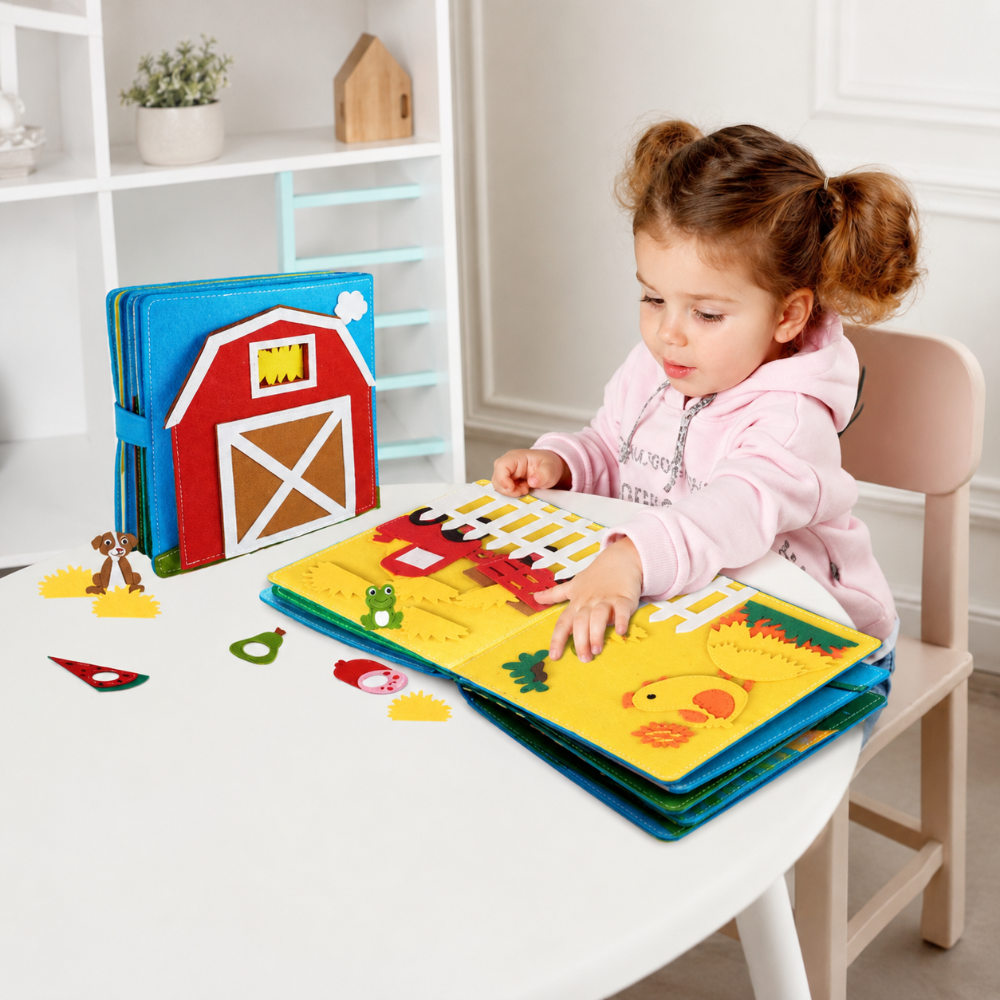 Educational Toy Interactive Children's Book Felt Busy Book