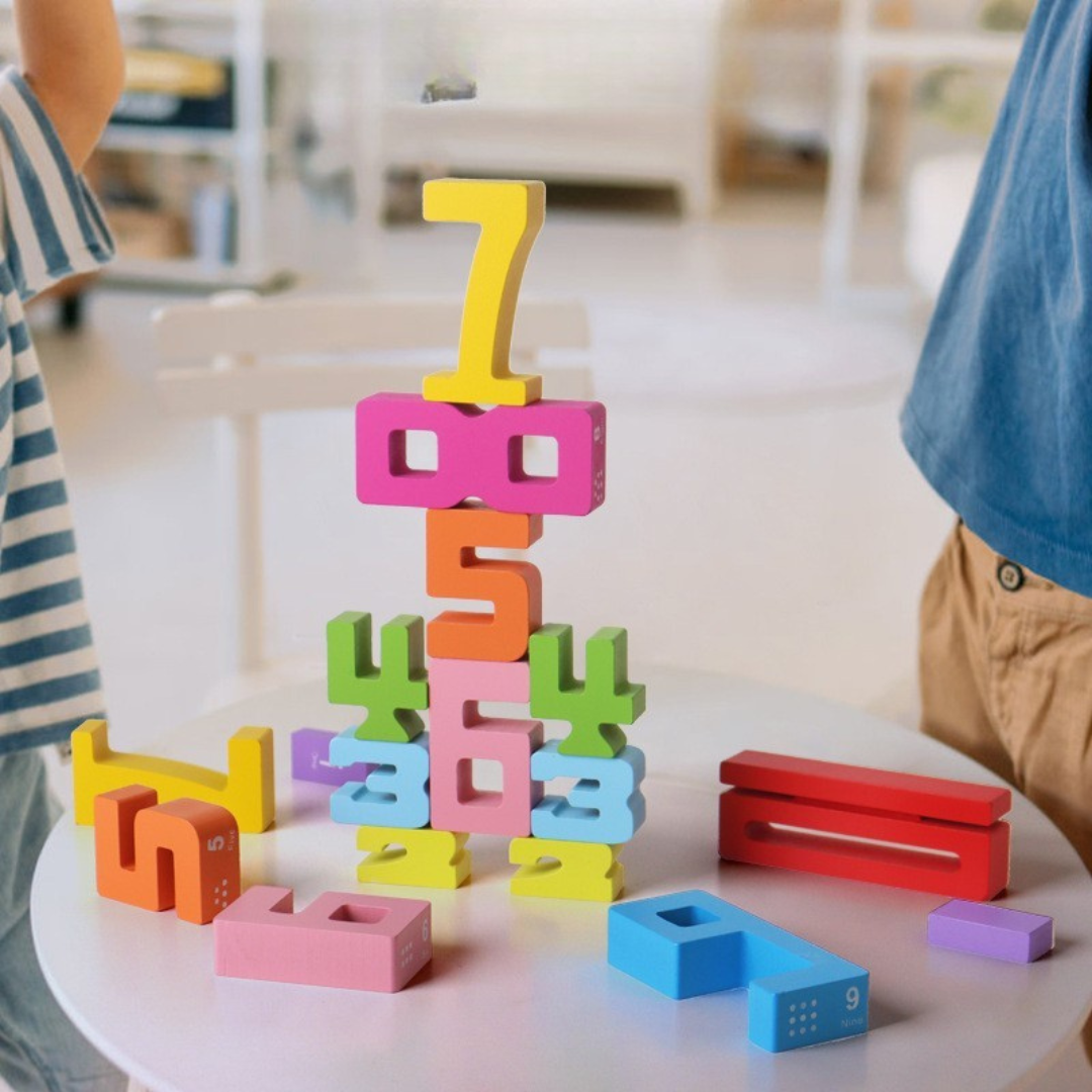 Math Stocking Blocks Kids Toy Learning Blocks Math Stacking Set Early Number Skills ...