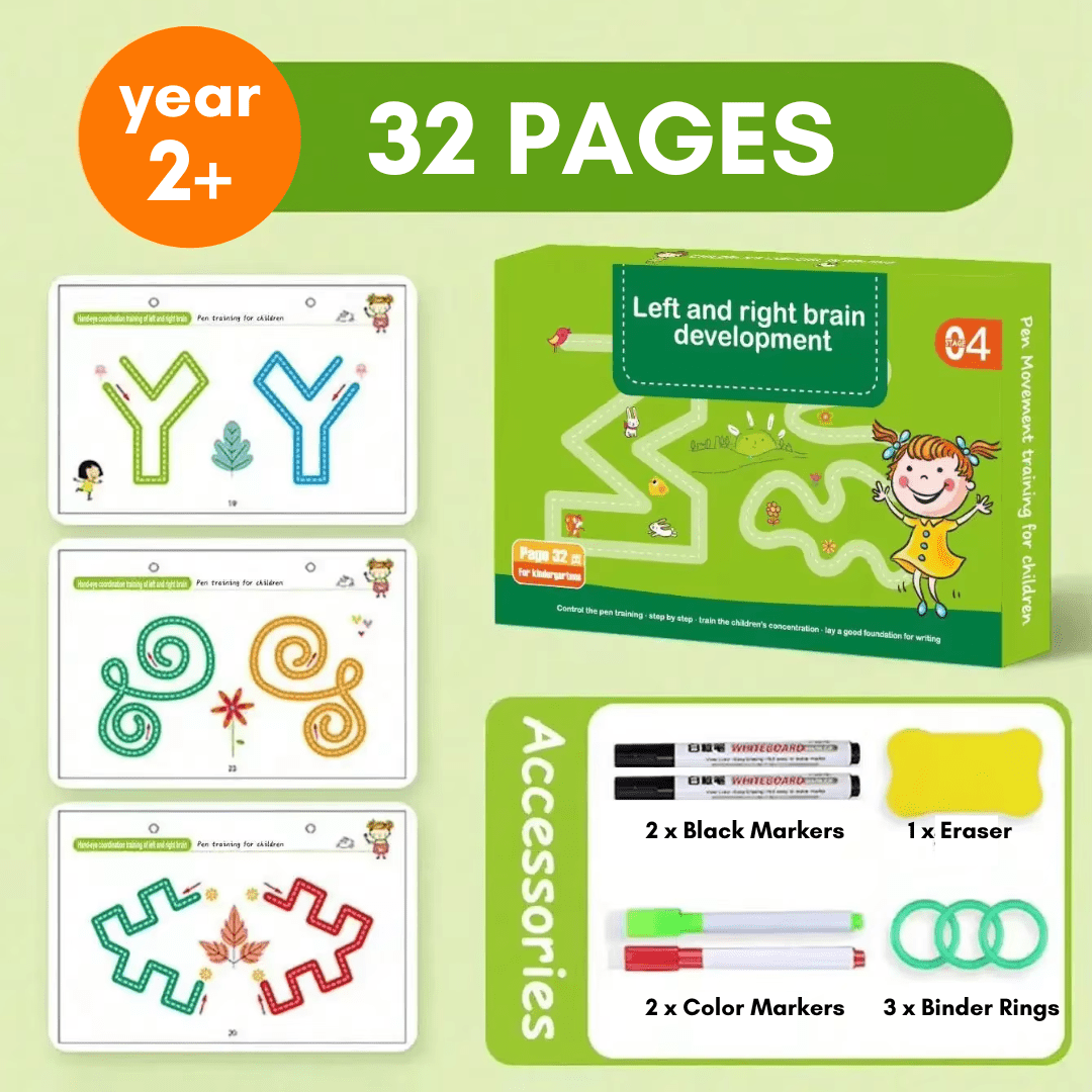 Erasable Tracing Book for Kids Montessori Learning Numbers Letters Shapes 10
