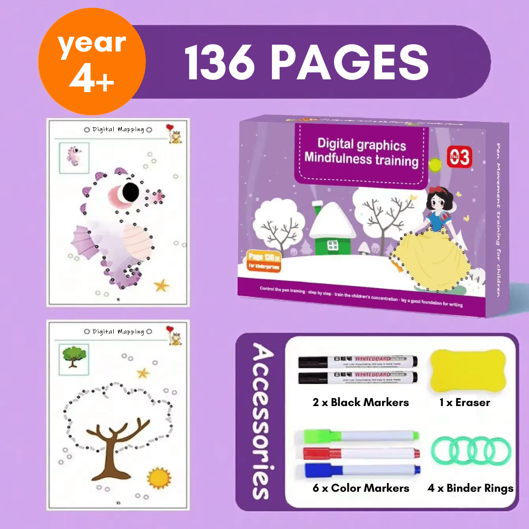 Erasable Tracing Book for Kids Montessori Learning Numbers Letters Shapes 11