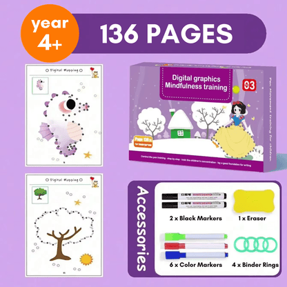 Erasable Tracing Book for Kids Montessori Learning Numbers Letters Shapes 11