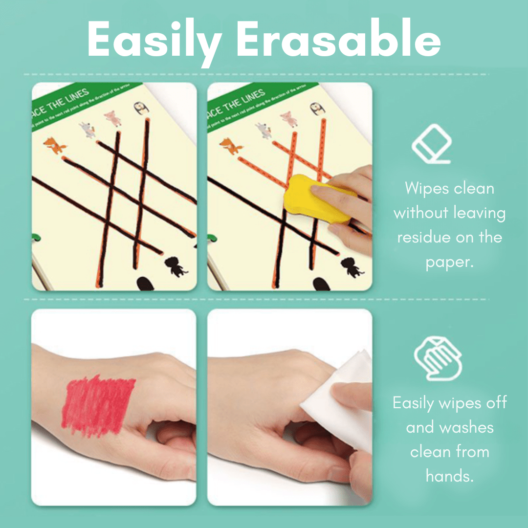 Erasable Tracing Book for Kids Montessori Learning Numbers Letters Shapes 3