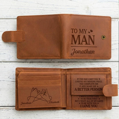 Father's Day Wallet Personalized Engraved Bifold Card Holder