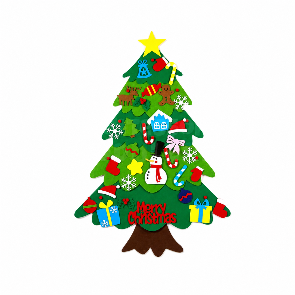 Felt Christmas Tree Activity Wall Hanging Advent Calendar