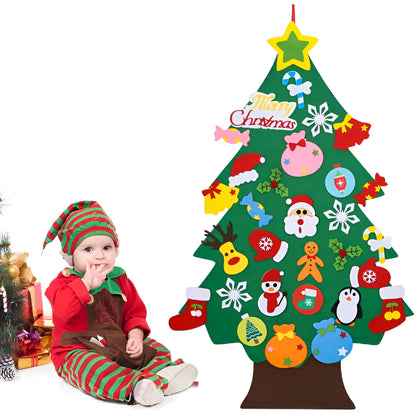 Christmas Kids Felt Tree DIY Wall Hanging Decoration Set