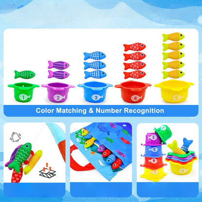 Fishing Toy Magnetic Sorting Educational Learning Play Set