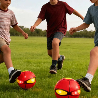 Flying Ball Saucer Toy Kids Light Up Bounce Play