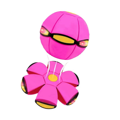 Flying Ball Saucer Toy Kids Light Up Bounce Play