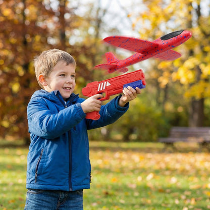 Flying Toy Airplane Launcher Kids Glider Play Set