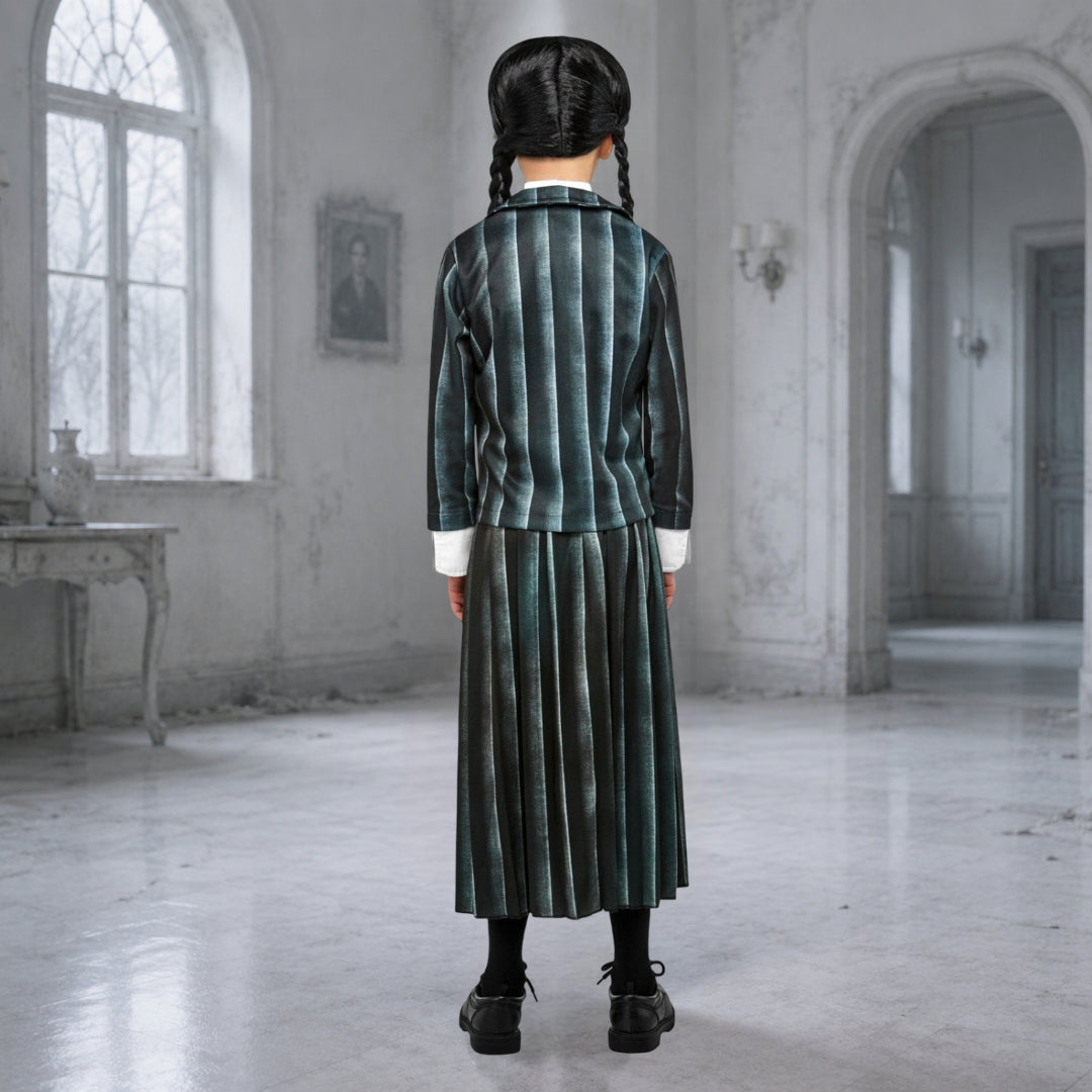 Kids Costume Gothic School Uniform Dress Up Outfit