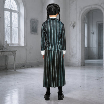 Kids Costume Gothic School Uniform Dress Up Outfit