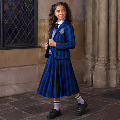Kids Halloween Costume School Uniform Striped Dress Up Skirt
