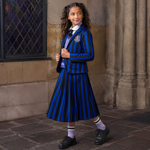 Kids Halloween Costume School Uniform Striped Dress Up Skirt