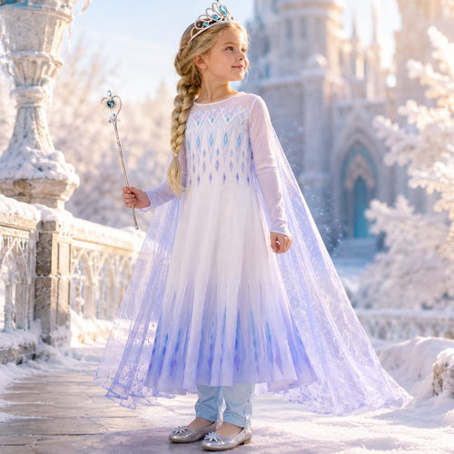 Girls Princess Dress Costume Set Dress Up Party Outfit