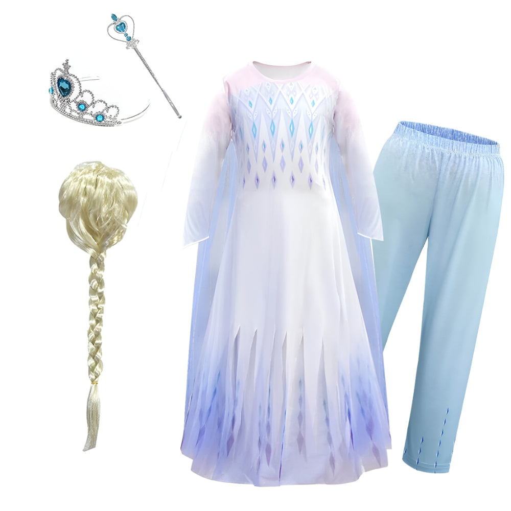 Girls Princess Dress Costume Set Dress Up Party Outfit