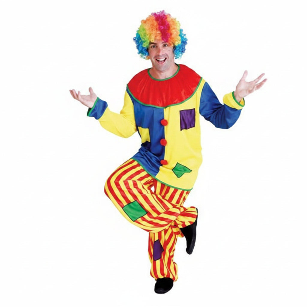 Disfraz de payaso para adulto Halloween Conjunto colorido de circo