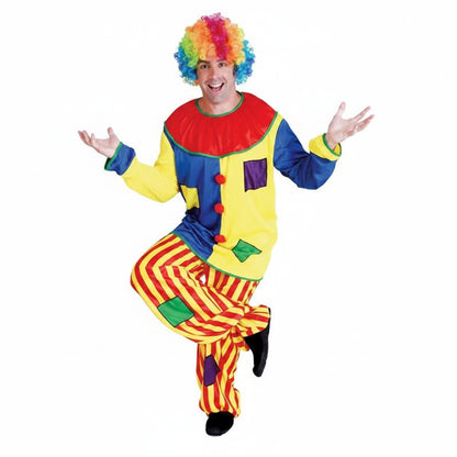 Disfraz de payaso para adulto Halloween Conjunto colorido de circo