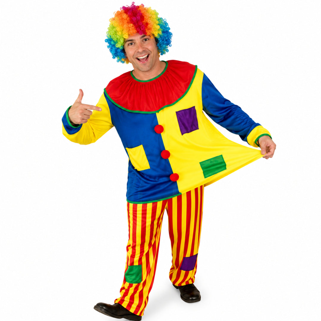 Halloween Costume Adult Circus Clown Performer Set