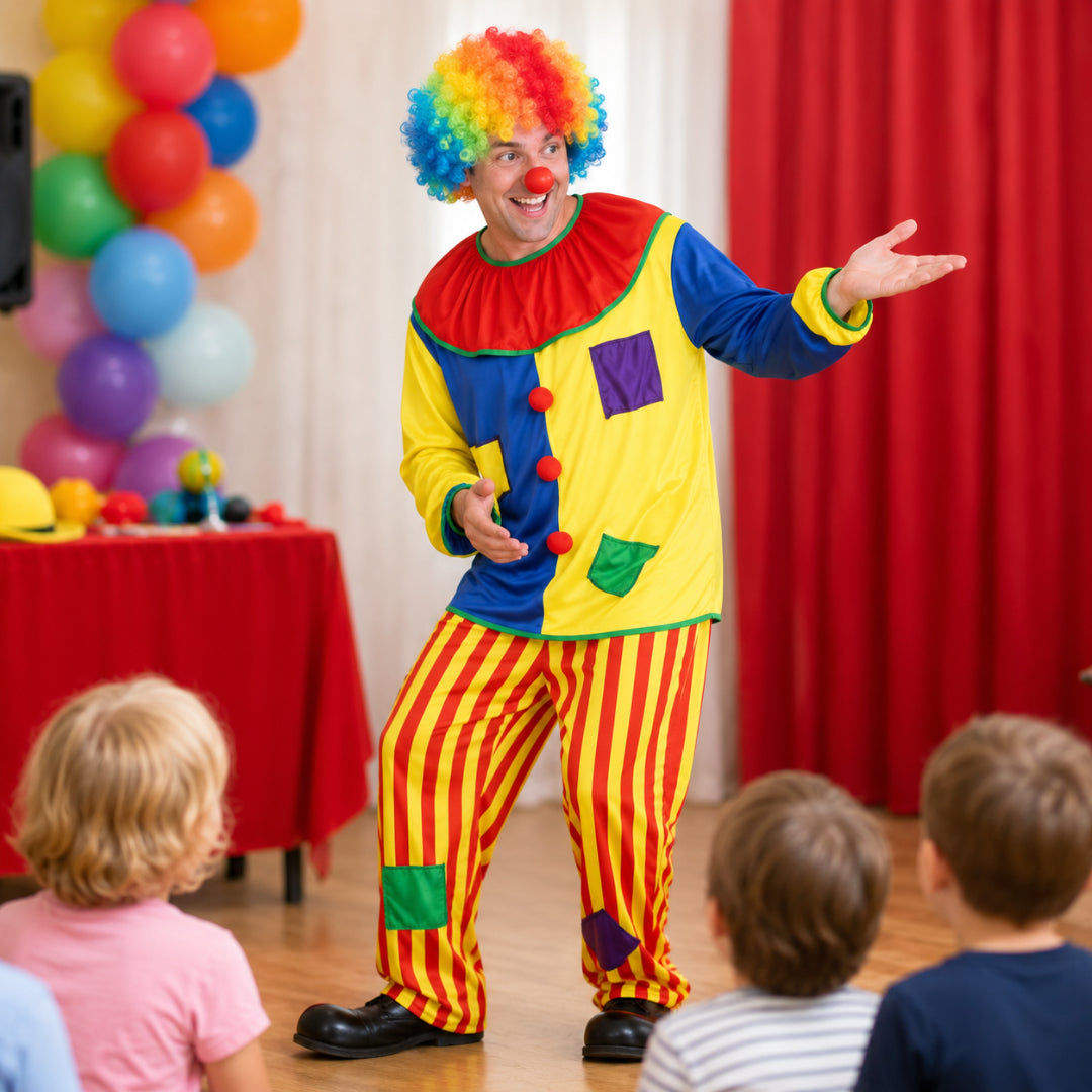 Halloween Costume Adult Circus Clown Performer Set