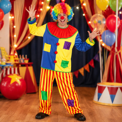 Halloween Costume Adult Circus Clown Performer Set