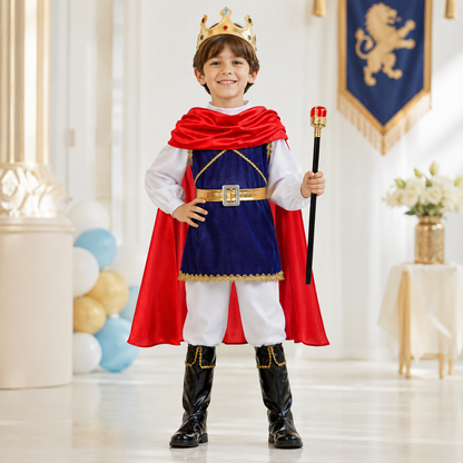 Halloween Costume Boys King Royal Dress Up Attire Set
